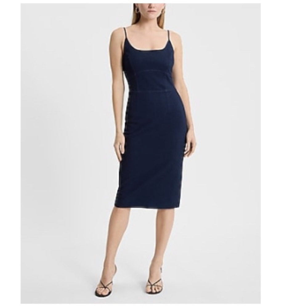 Express Denim Sleeveless Midi Dress size M